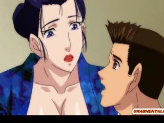 Japońskie lesbijskie anime z bigboobs kobiecy wytrysk mleko