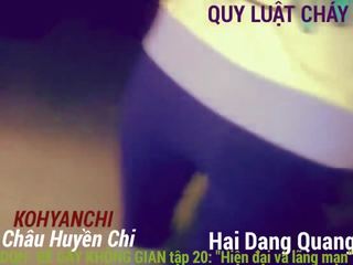 Teen damsel Pham Vu Linh Ngoc shy peeing Hai Dang Quang school Chau Huyen Chi call girl