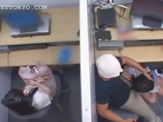 Giovanissima asiatico ninfomane salto e succhiare peter a lavoro