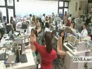Felirattal enf japán iroda hölgyek safety fúró vetkőzés