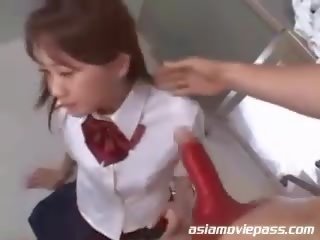 Rin a schoolgirl forced to take a cumshot