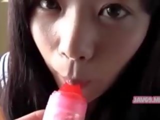 Adorable sexually aroused Korean schoolgirl Having sex