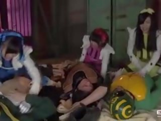 Cute Teen Japanese Power Rangers Gets Fucked By The Villains